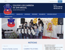 Tablet Screenshot of colegioloscarrera.cl
